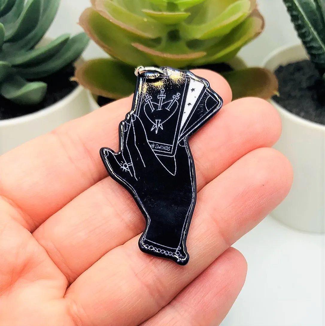 1, 4 or 20 Pieces: Large Black Divination Fortune Teller Hands - Double Sided