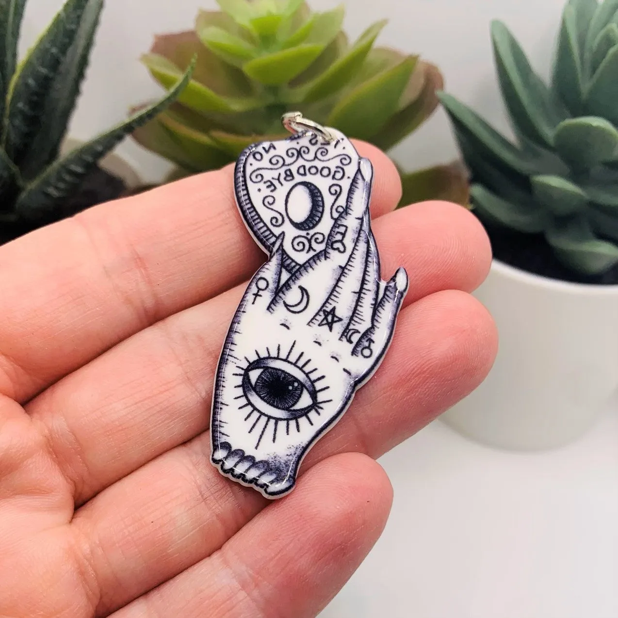 4 or 20 Pieces: Large White Ouija Divination Fortune Teller Hands - Double Sided