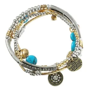 4Pcs/Set Europe America Vintage Fashion Multilayer Beads