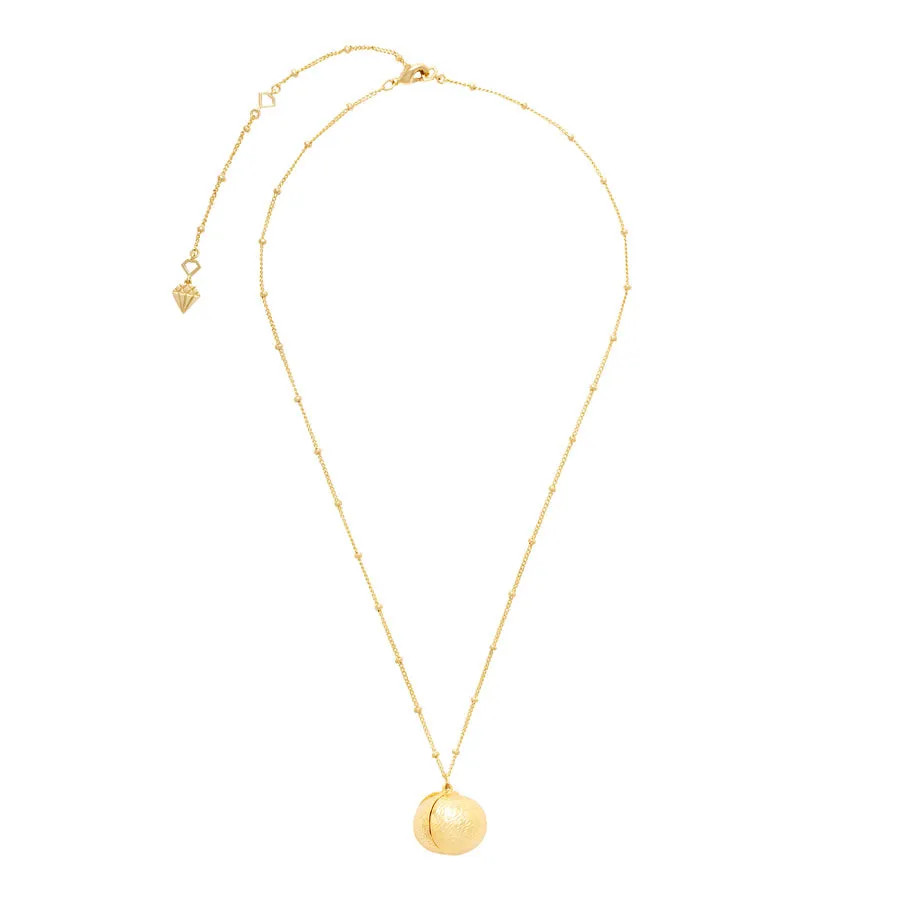 A Slice of Zen Orange Gold Necklace