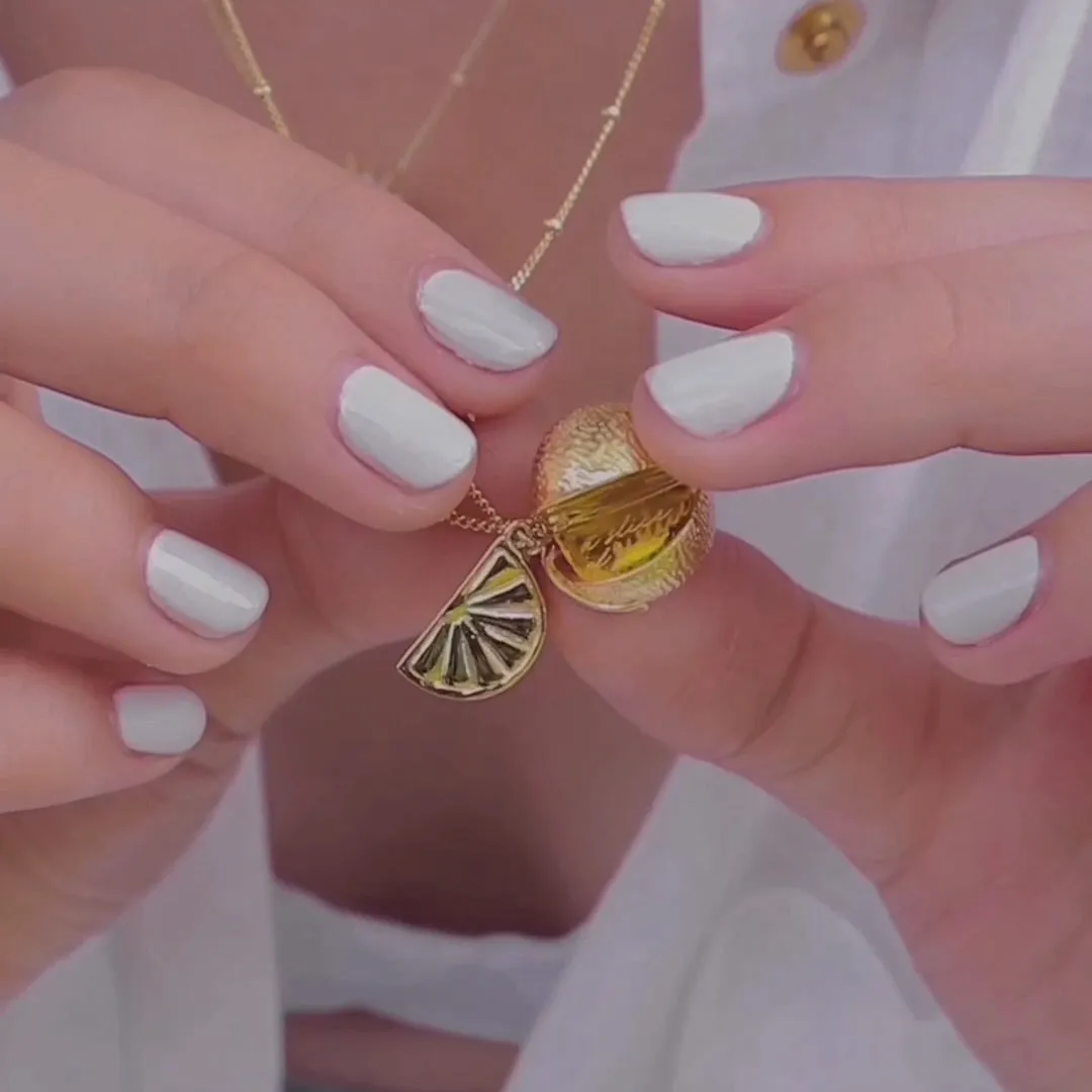 A Slice of Zen Orange Gold Necklace