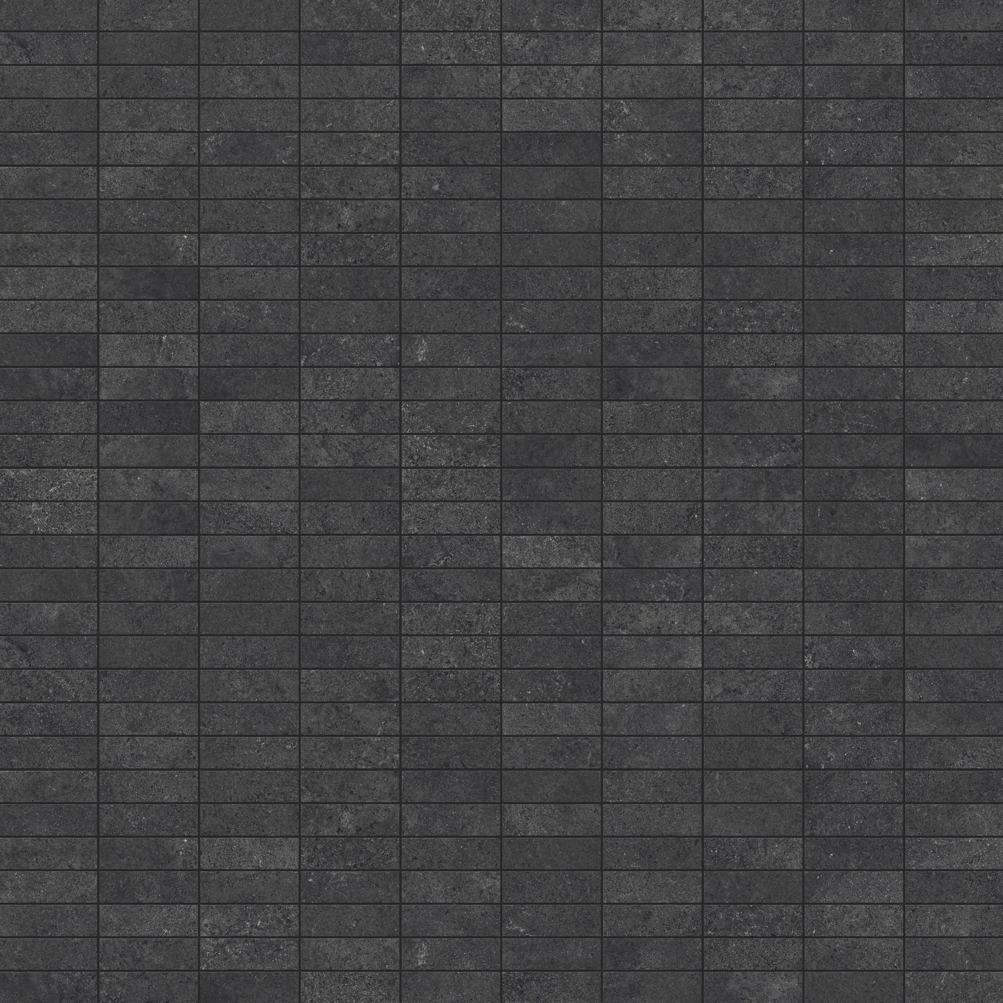 Adeline 1x4 Matte Porcelain Mosaic Tile in Midnight
