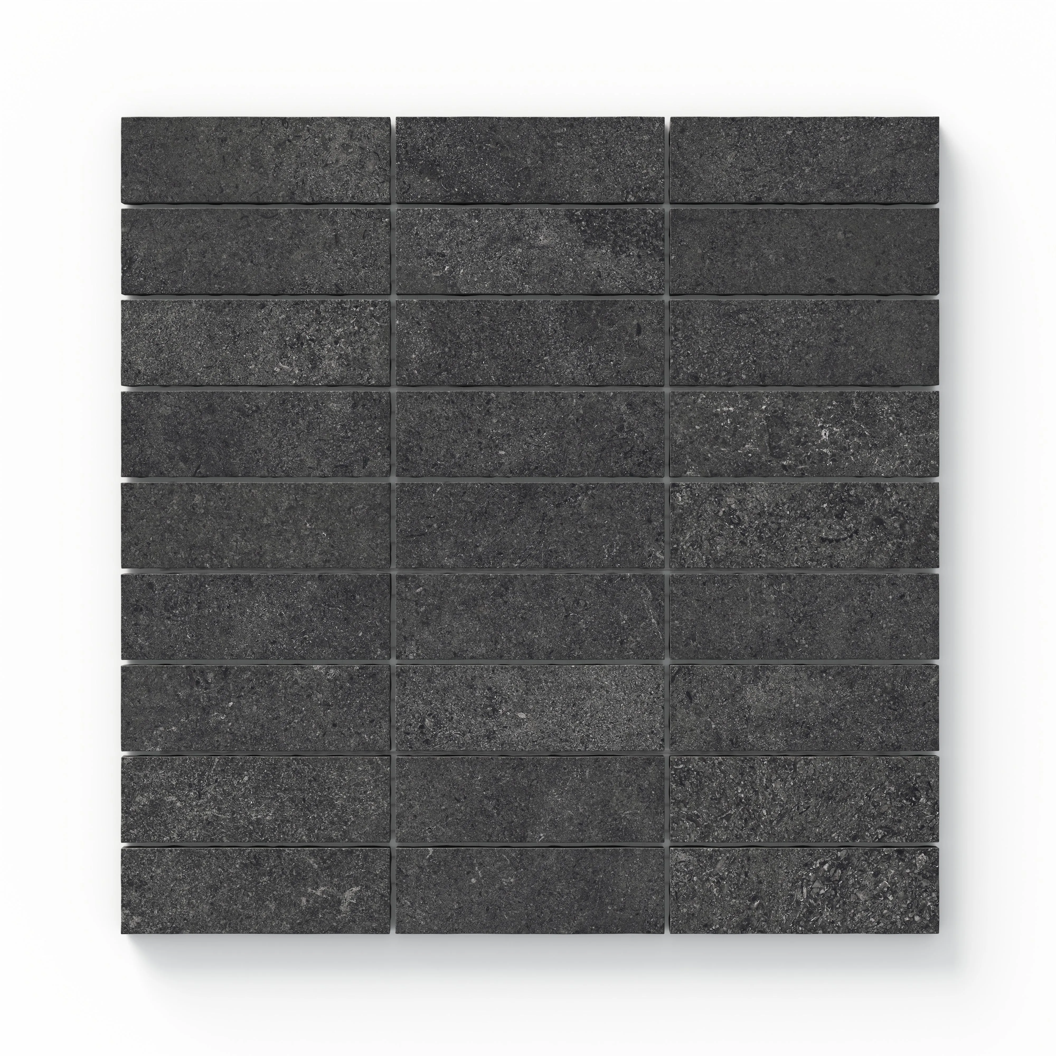 Adeline 1x4 Matte Porcelain Mosaic Tile in Midnight