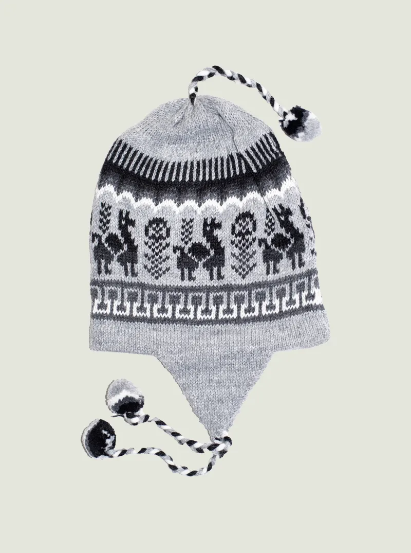 Andean Alpaca Hat with braids