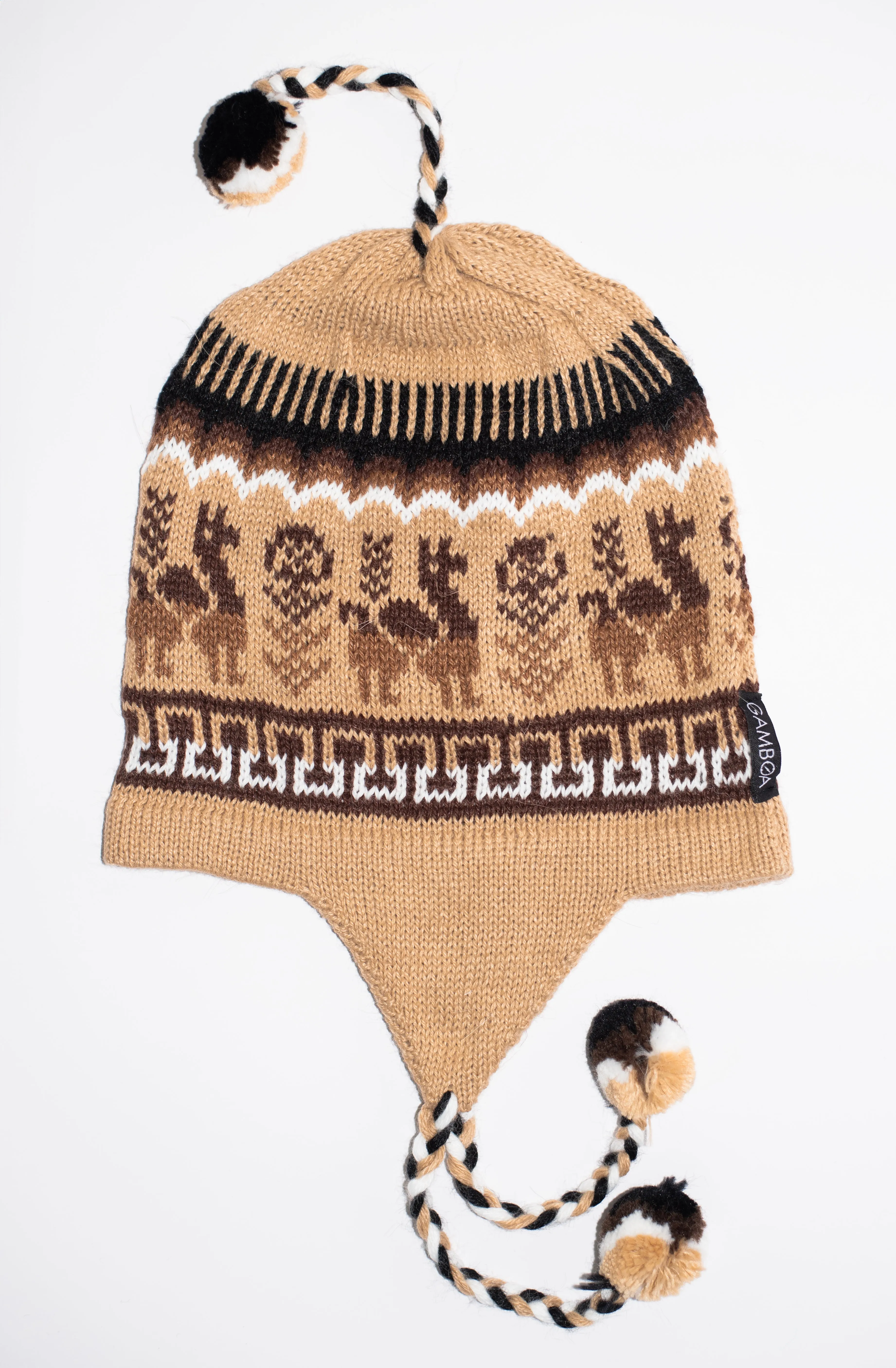 Andean Alpaca Hat with braids