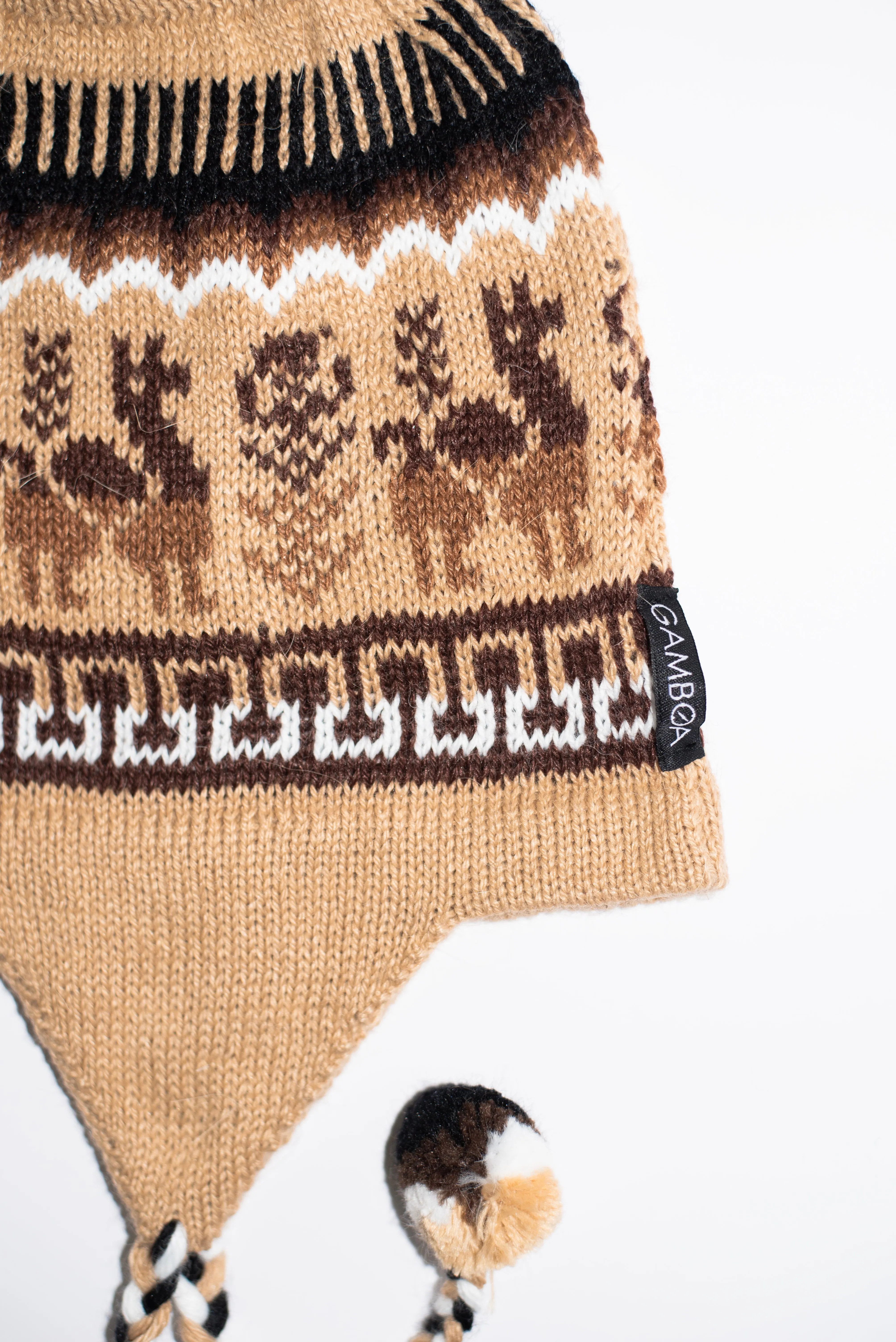 Andean Alpaca Hat with braids