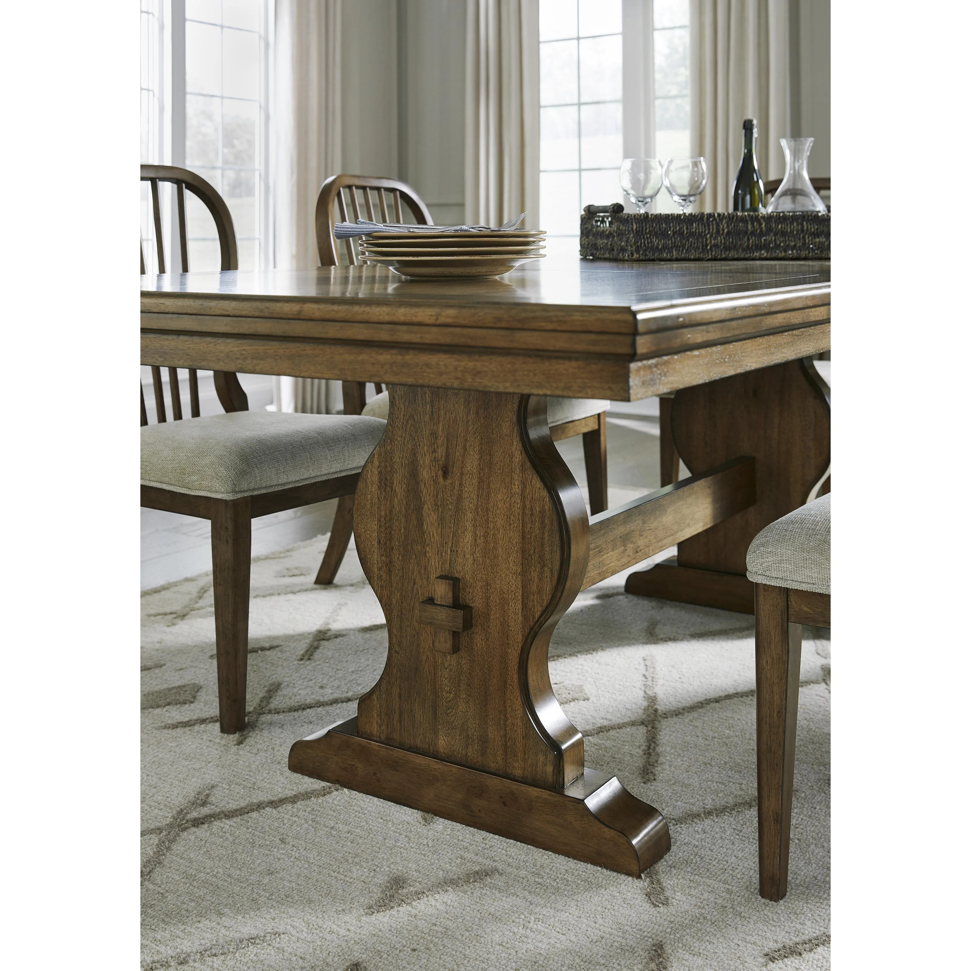 Benchcraft Sturlayne Dining Table with Trestle Base D787-35