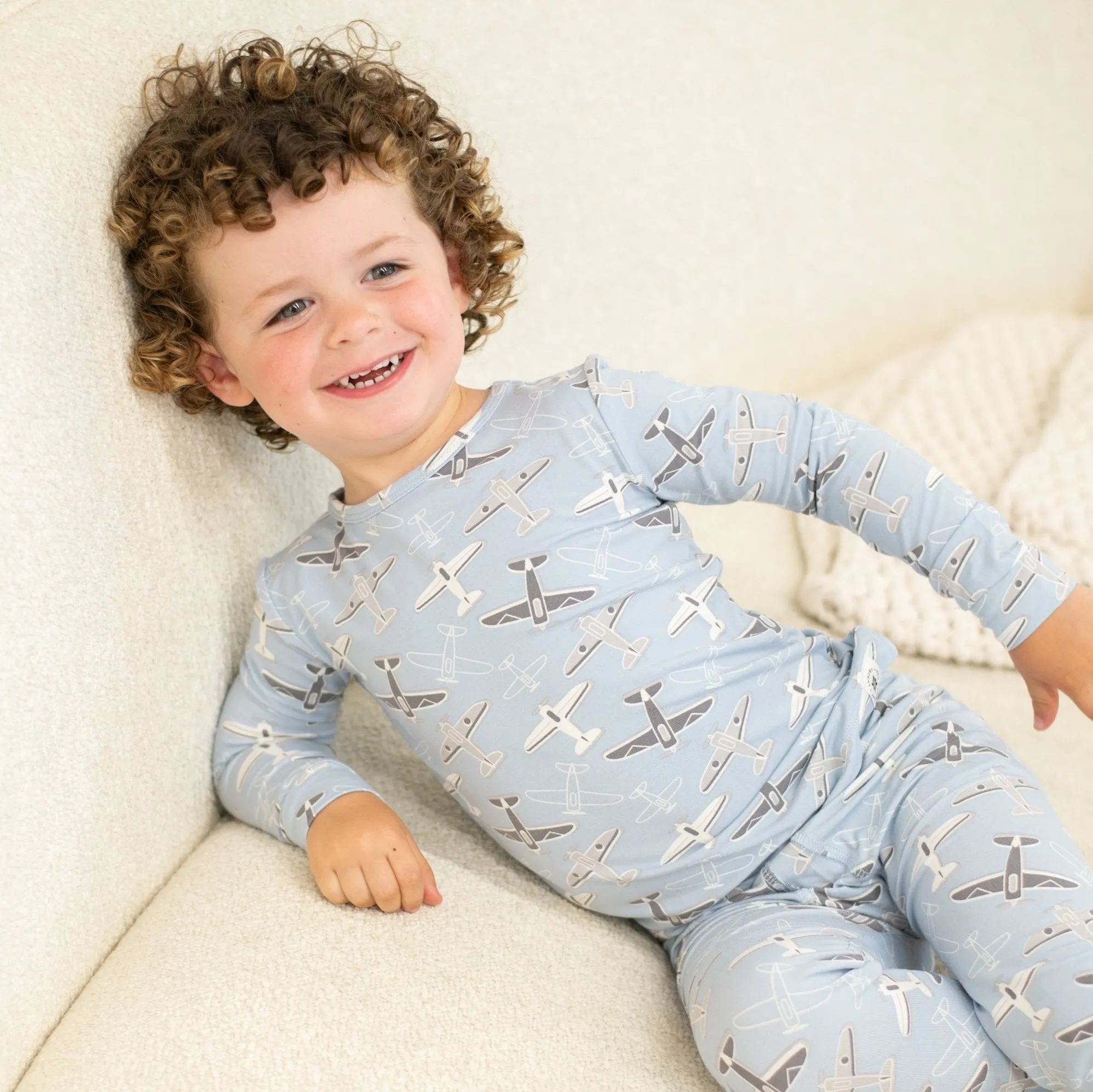 Big Kid Pajama - Blue Aircrafts