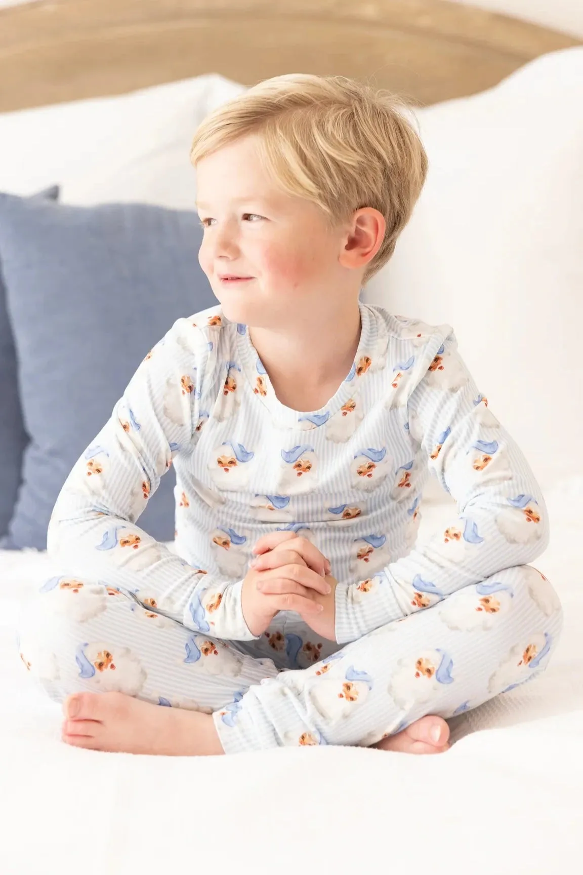 Blue Santa Baby Kids Pajamas