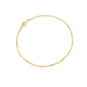 Bold Box Chain Bracelet | Solid 14k Gold