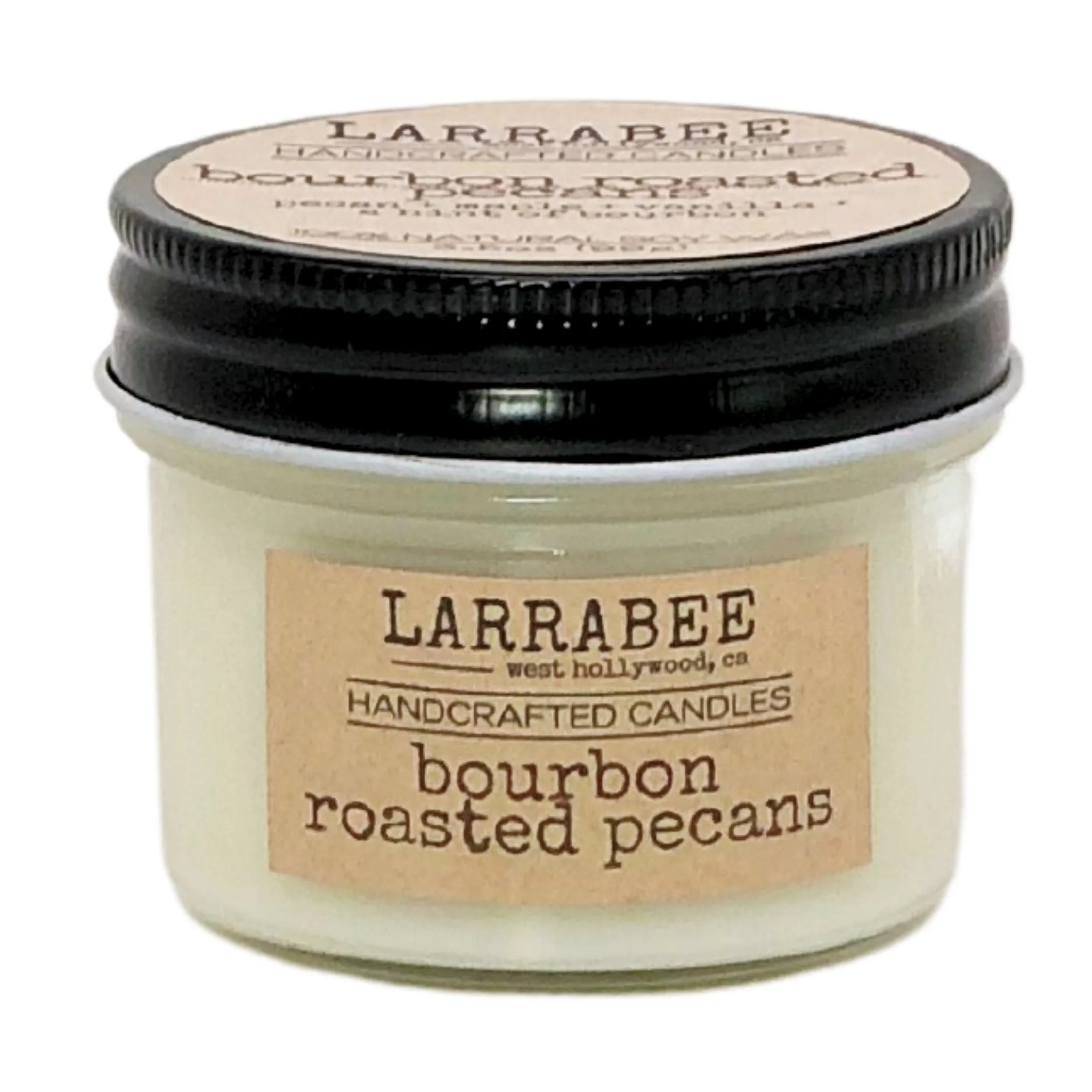 Bourbon Roasted Pecans handcrafted mason jar candle