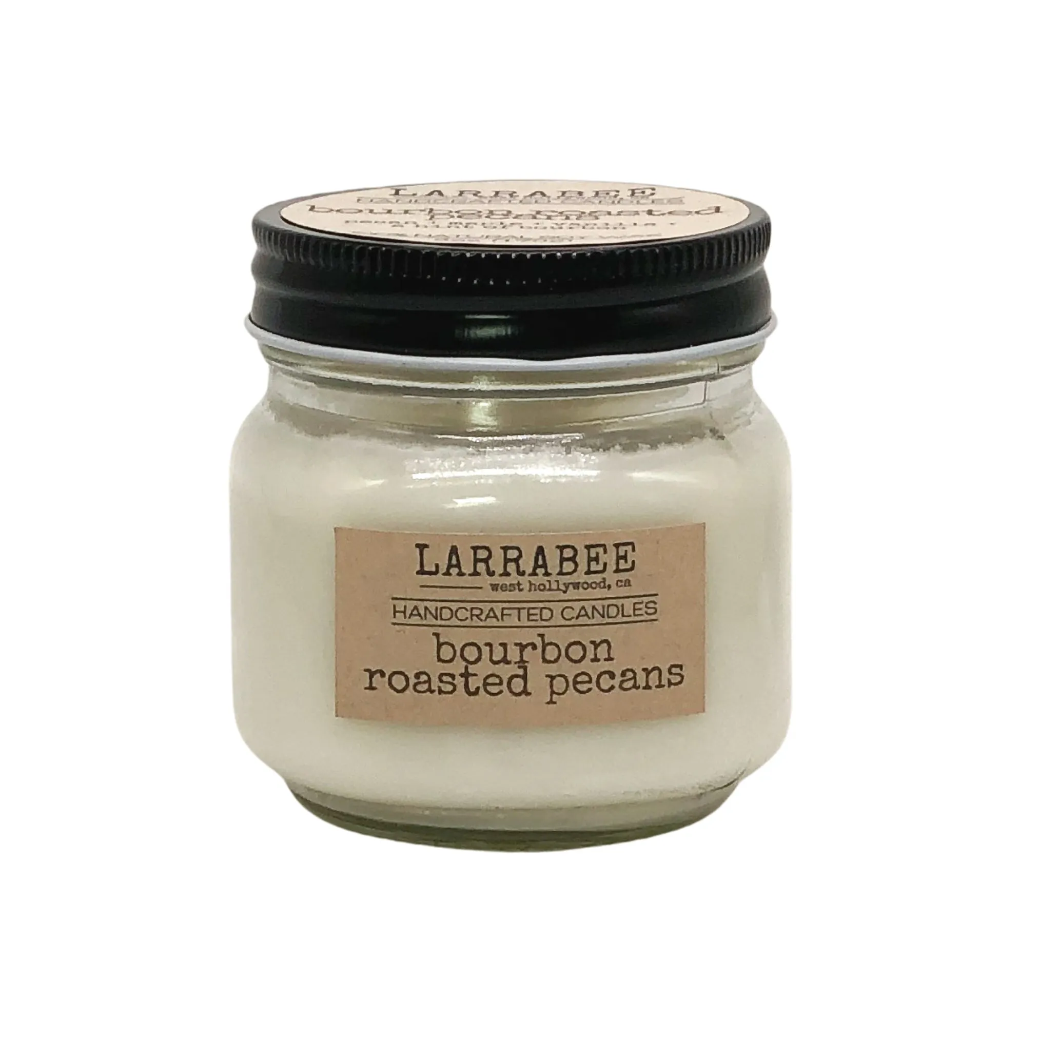 Bourbon Roasted Pecans handcrafted mason jar candle