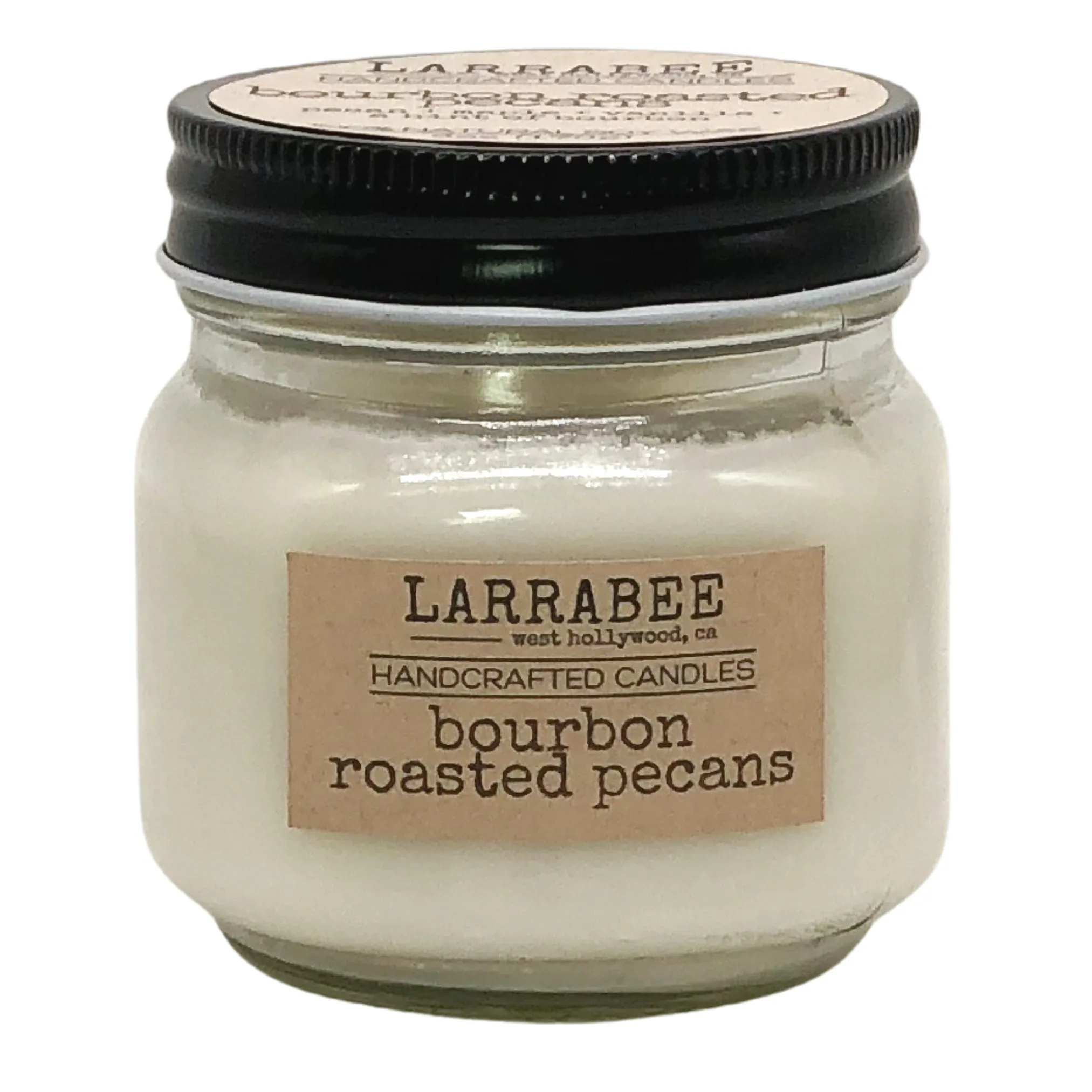 Bourbon Roasted Pecans handcrafted mason jar candle