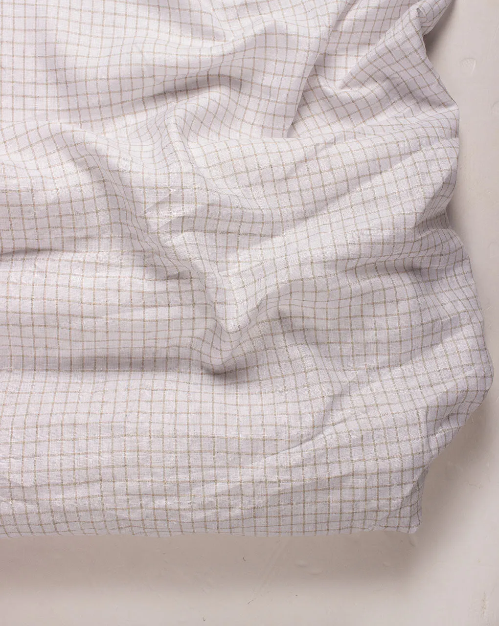Checks Woven Hemp Fabric ( Swatch 10x12" )
