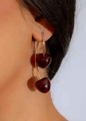 Cherry Delight Earrings Red