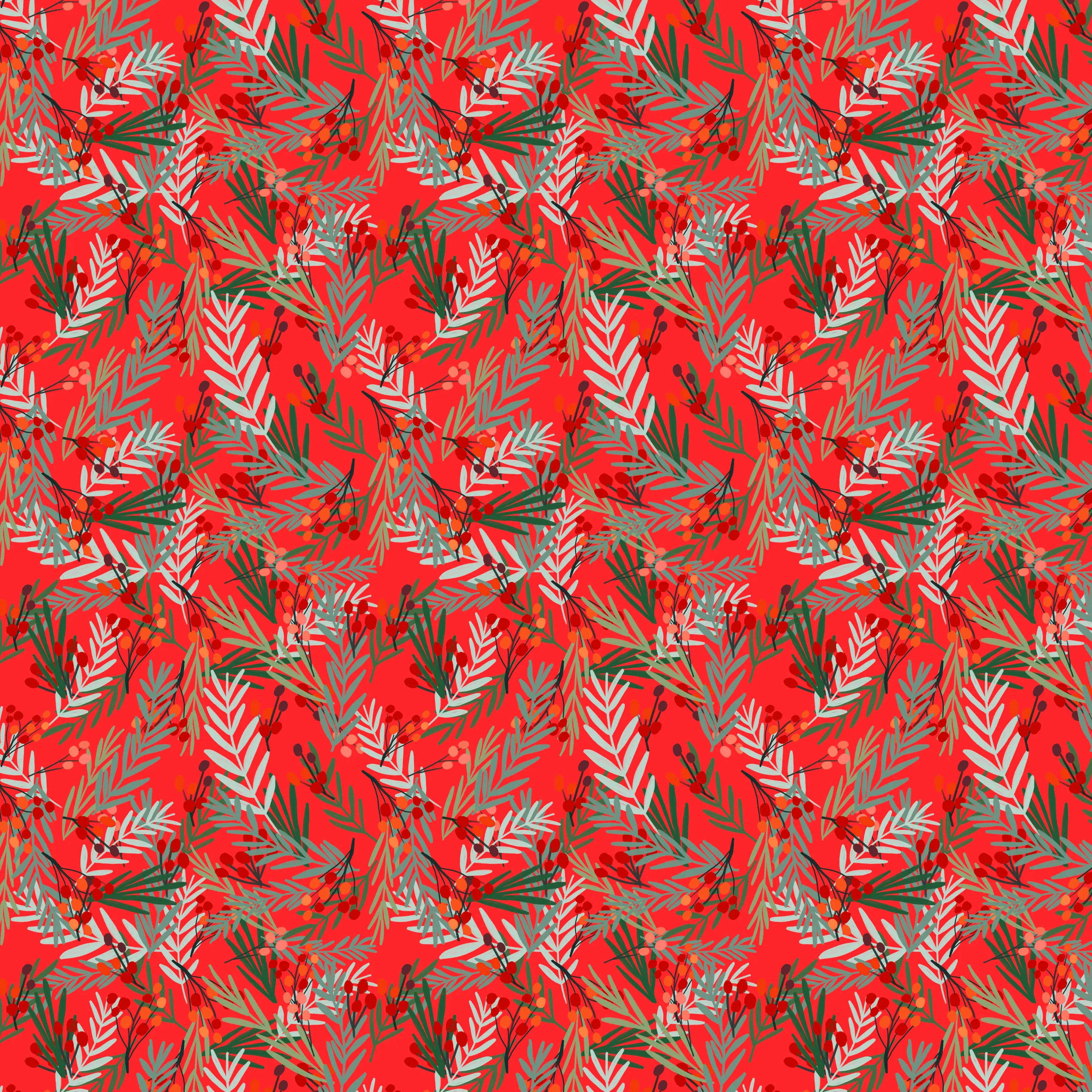 Christmas Spirit | Deli Berries - Red by Mia Charro for Free Spirit | PWMC072.XRED