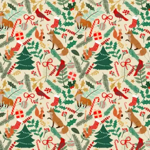 Christmas Spirit | Forest Evening - Cream by Mia Charro for Free Spirit | PWMC071.XCREAM