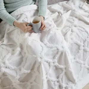 Cotton Fringed Throw Blanket