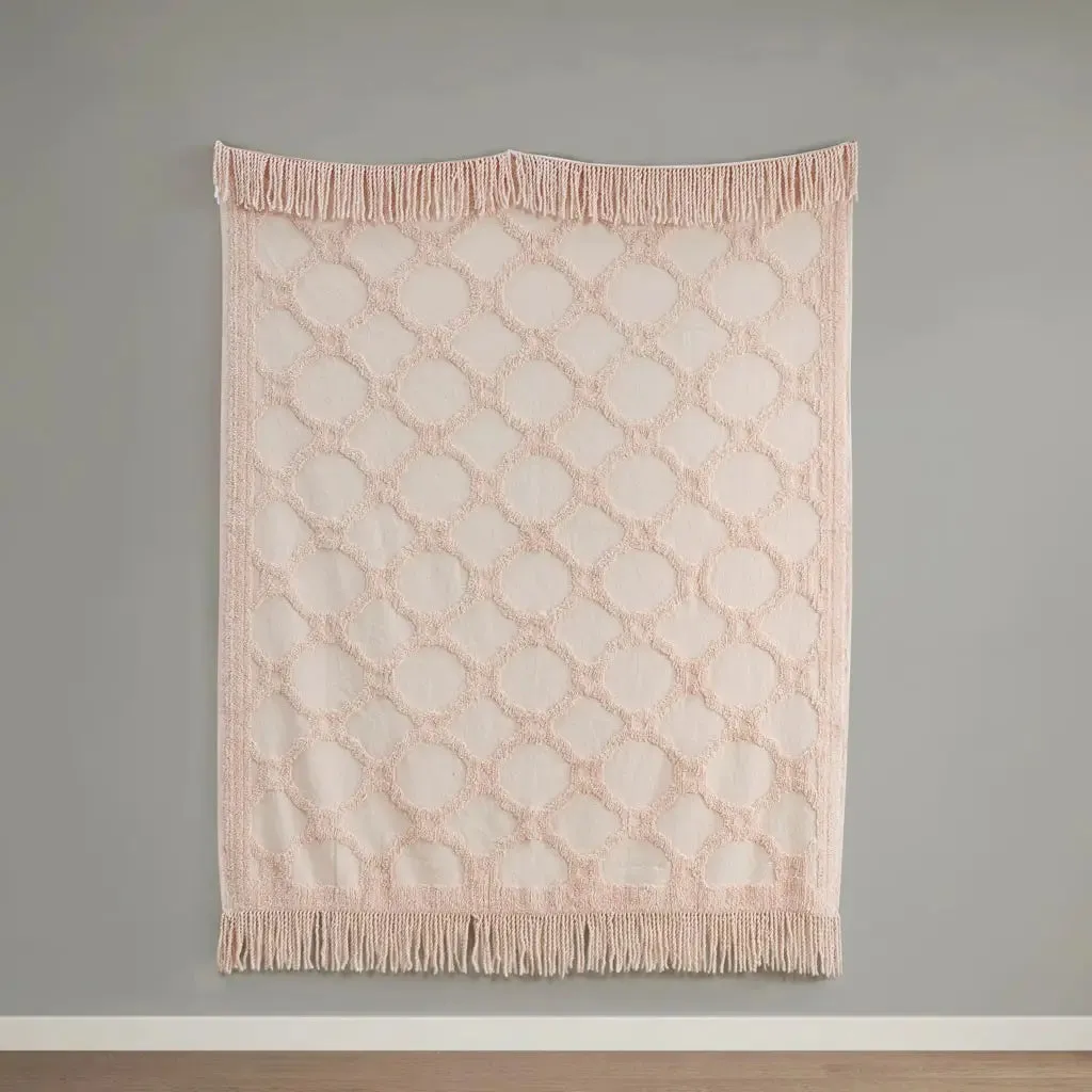 Cotton Fringed Throw Blanket