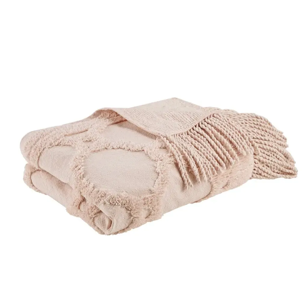 Cotton Fringed Throw Blanket