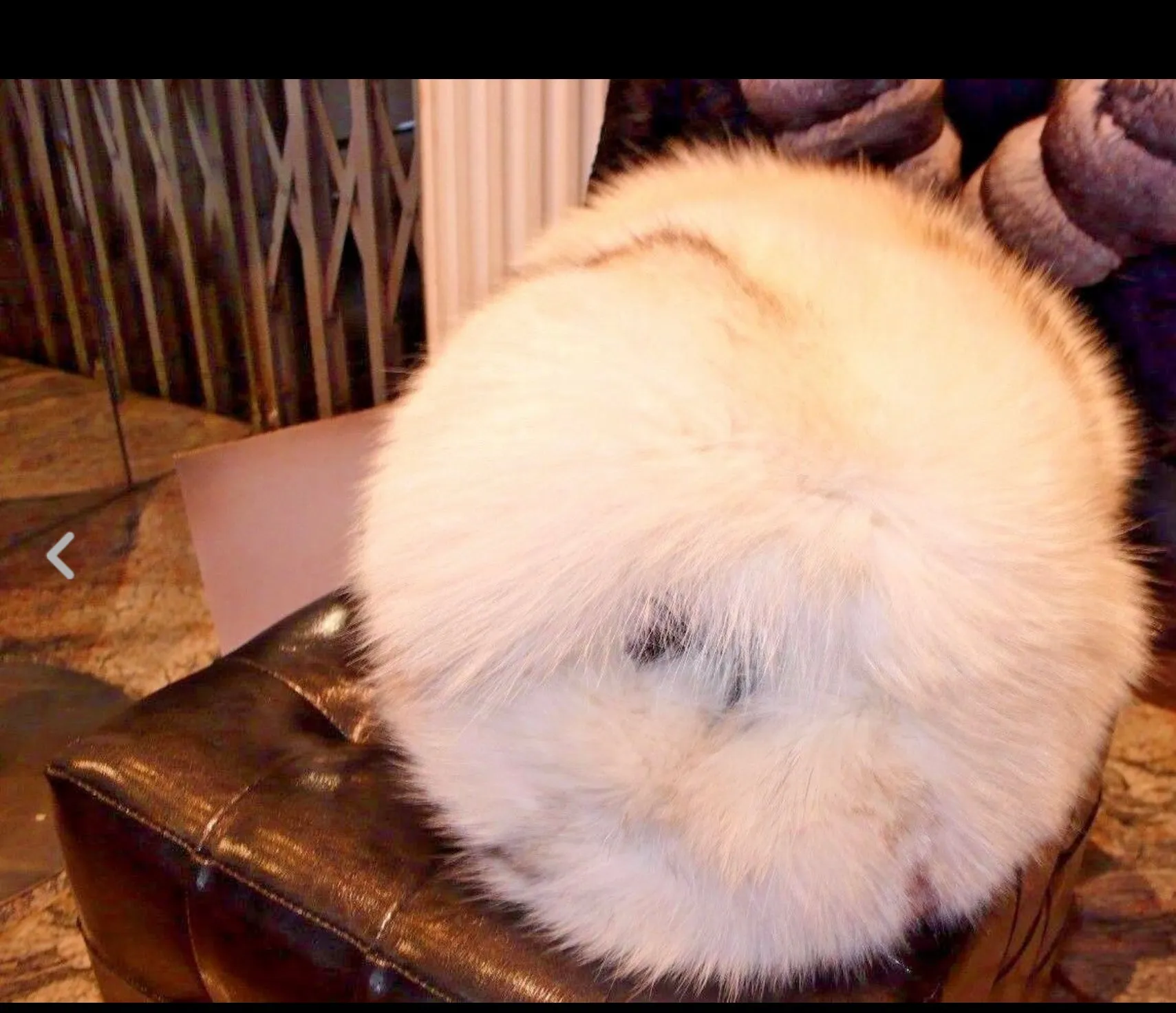 Custom Made FOX FUR MUFF Norwegian Blue Fox Fur