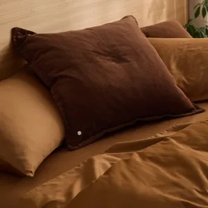 Darcy Corduroy - Terracotta European Pillowcase
