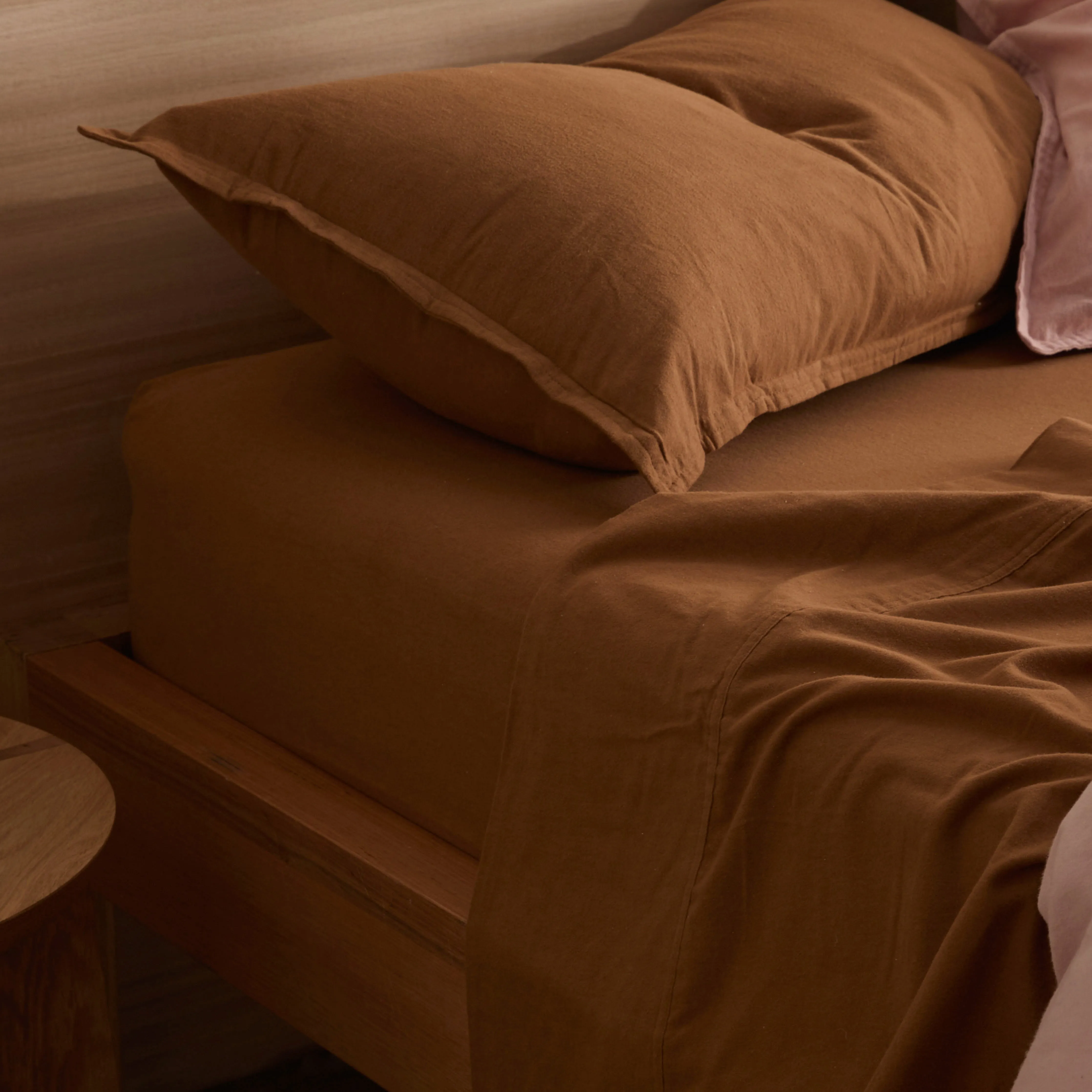 Frankie Flannelette - Terracotta Fitted Sheet