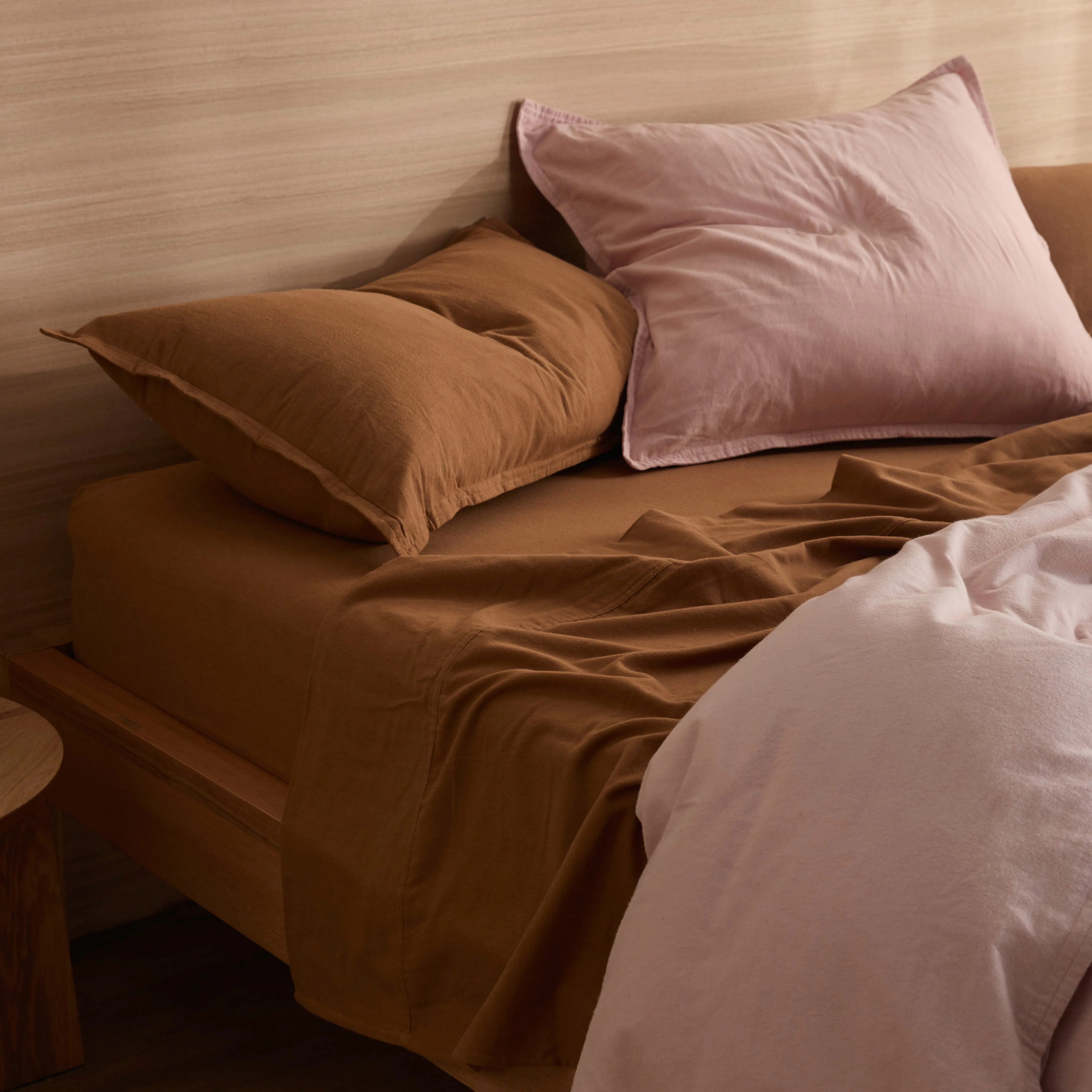 Frankie Flannelette - Terracotta Fitted Sheet