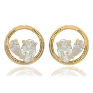 Georgini Chic Noel Toi Et Moi Circle Earrings - Gold