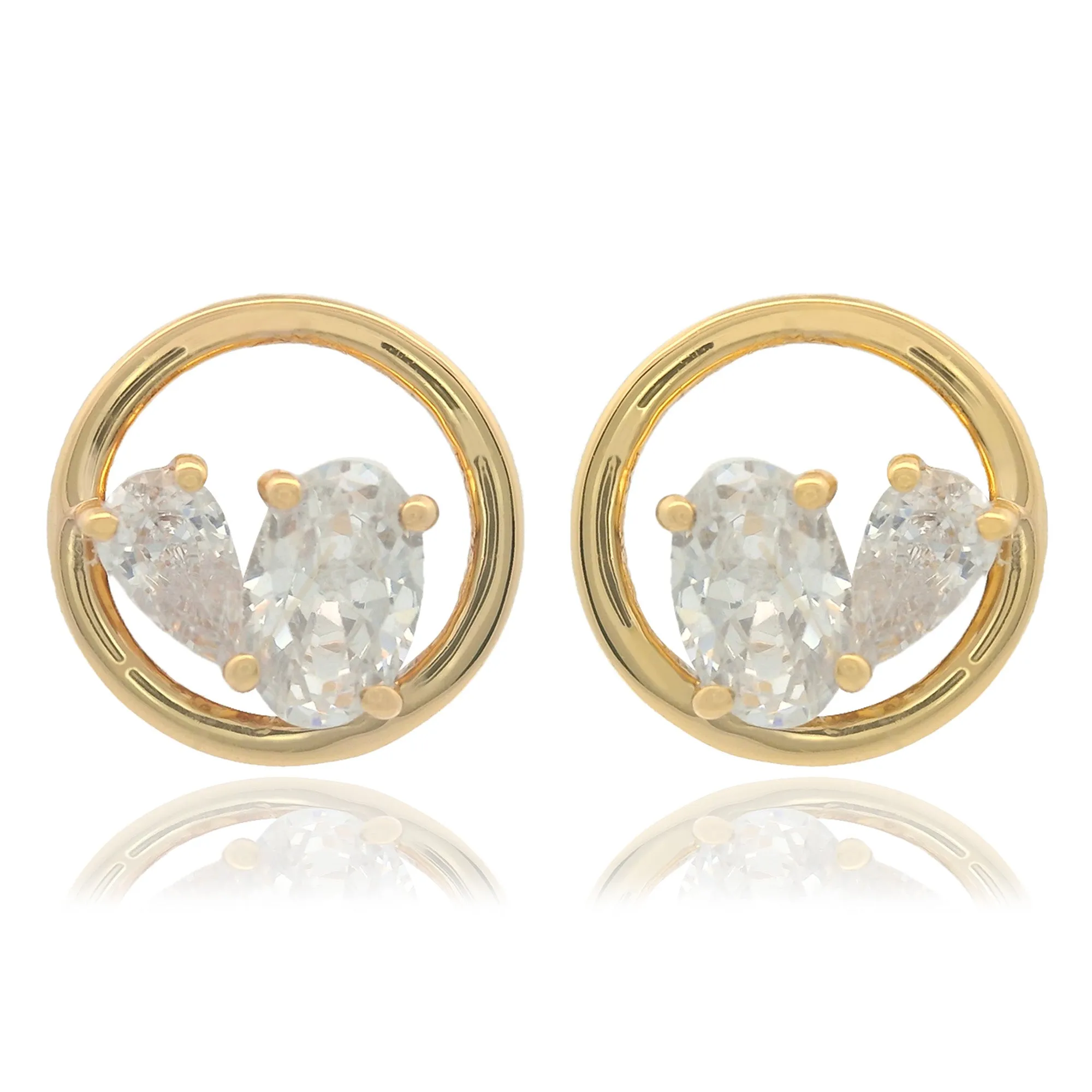 Georgini Chic Noel Toi Et Moi Circle Earrings - Gold