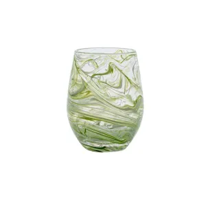 Juliska Puro Stemless Wine Glass, Green