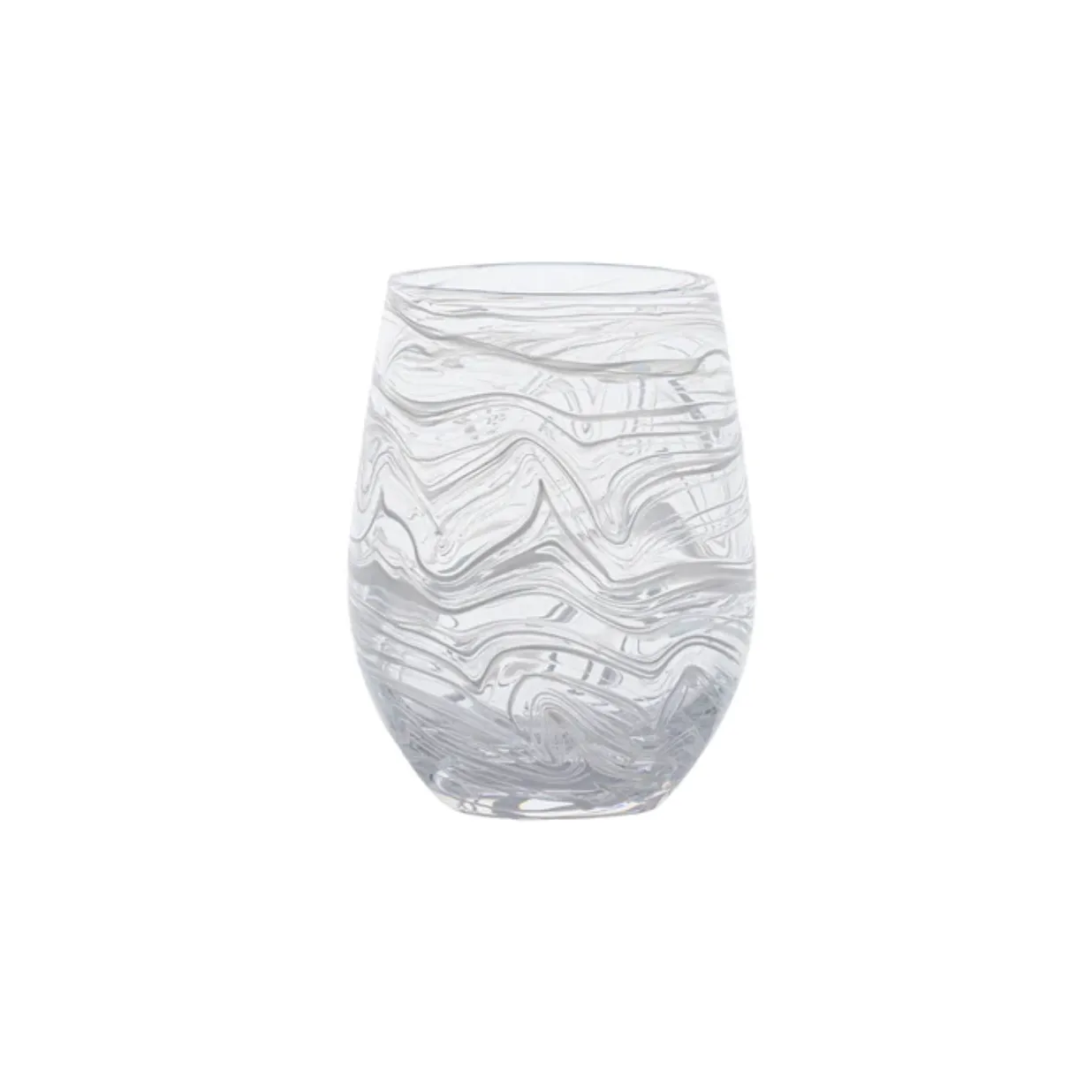 Juliska Puro Stemless Wine Glass, White