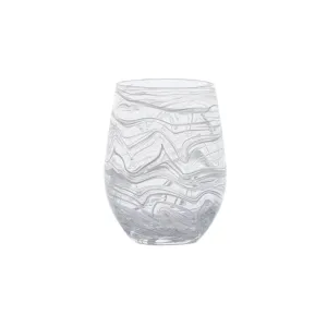 Juliska Puro Stemless Wine Glass, White
