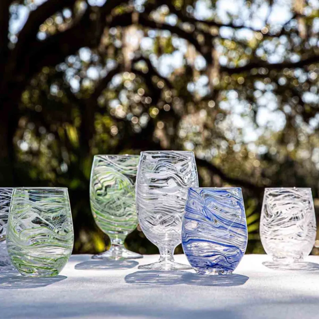 Juliska Puro Stemless Wine Glass, White