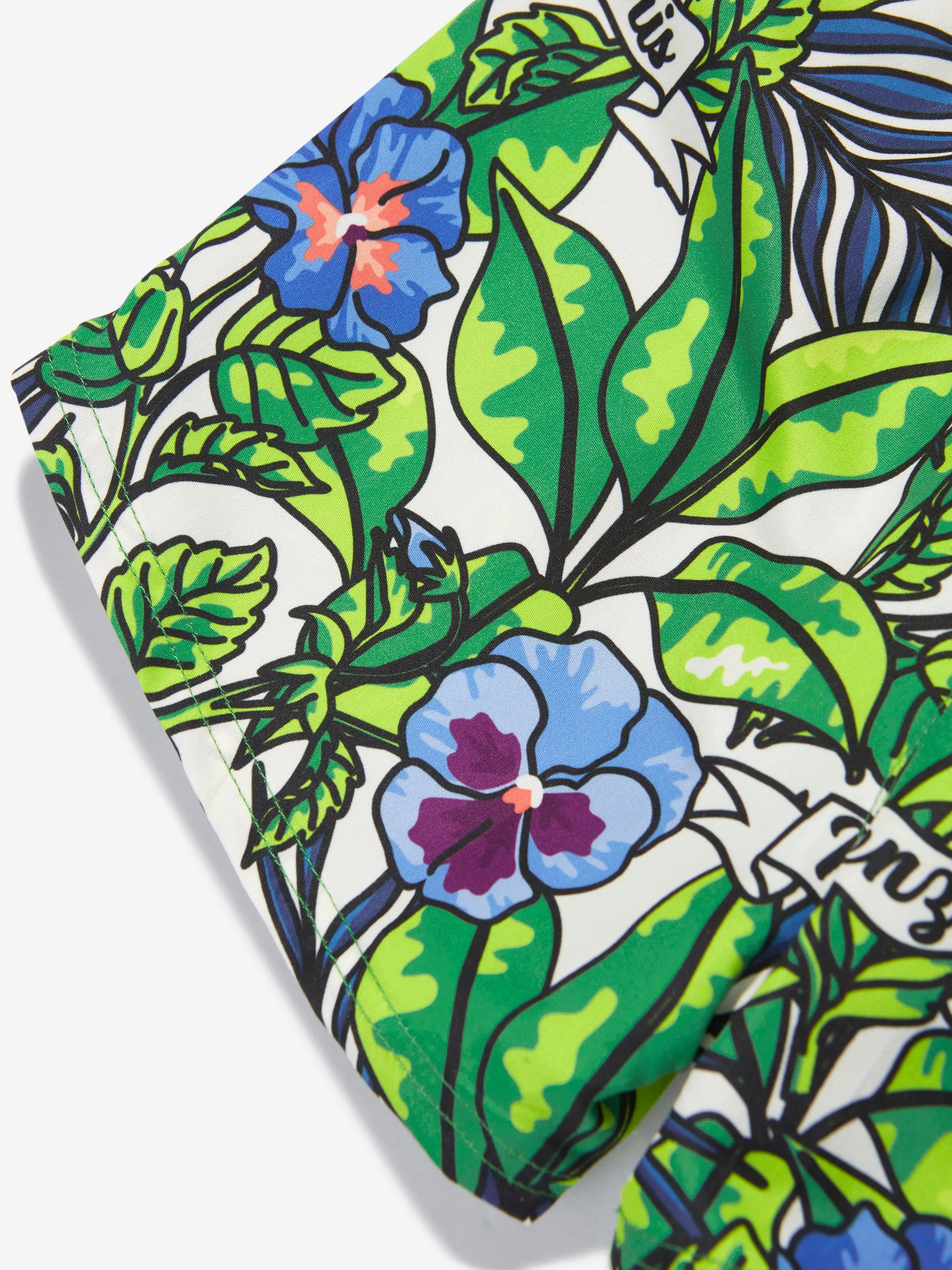 KENZO Boys Boke Flower Swim Shorts in Green