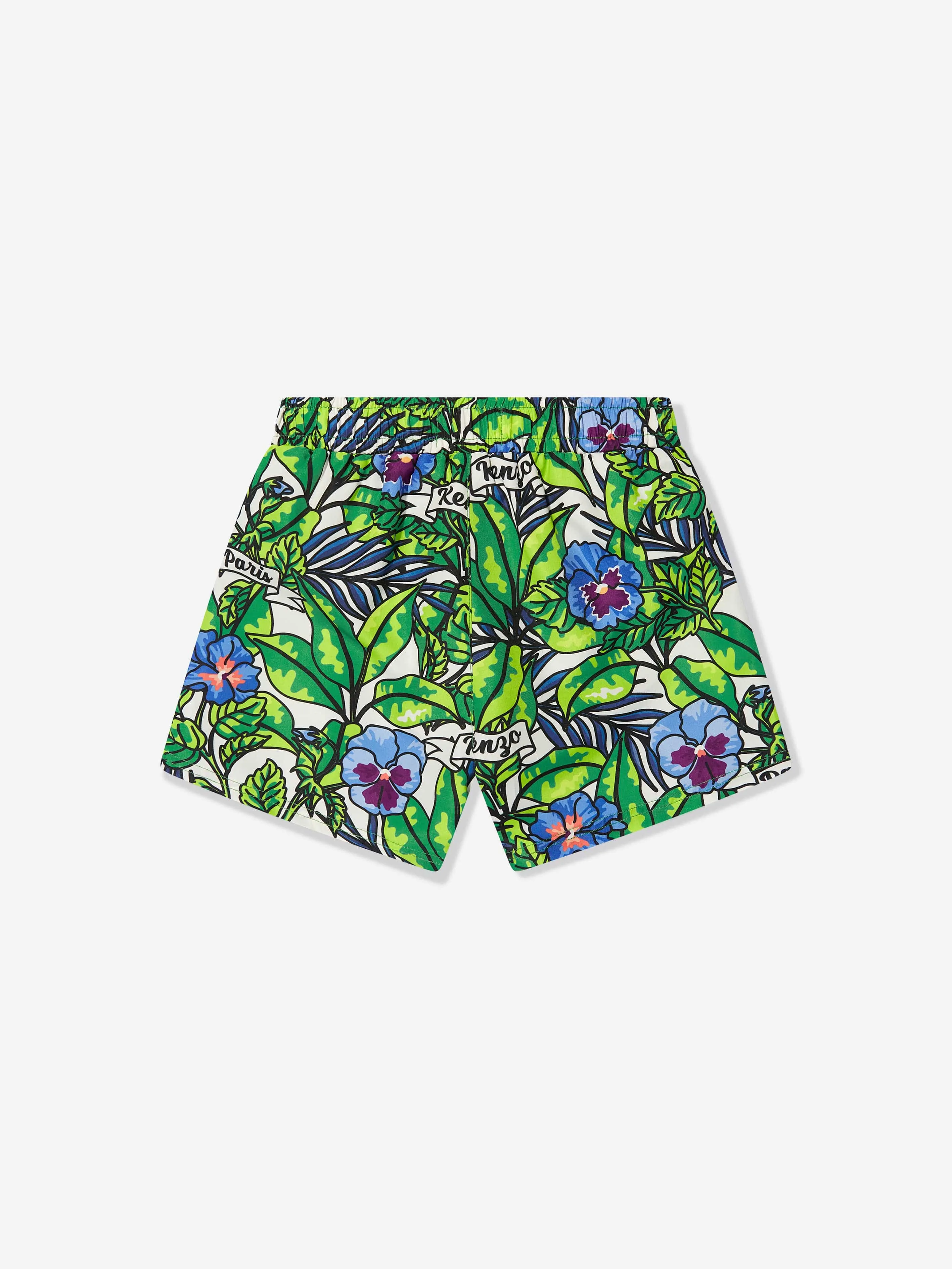 KENZO Boys Boke Flower Swim Shorts in Green