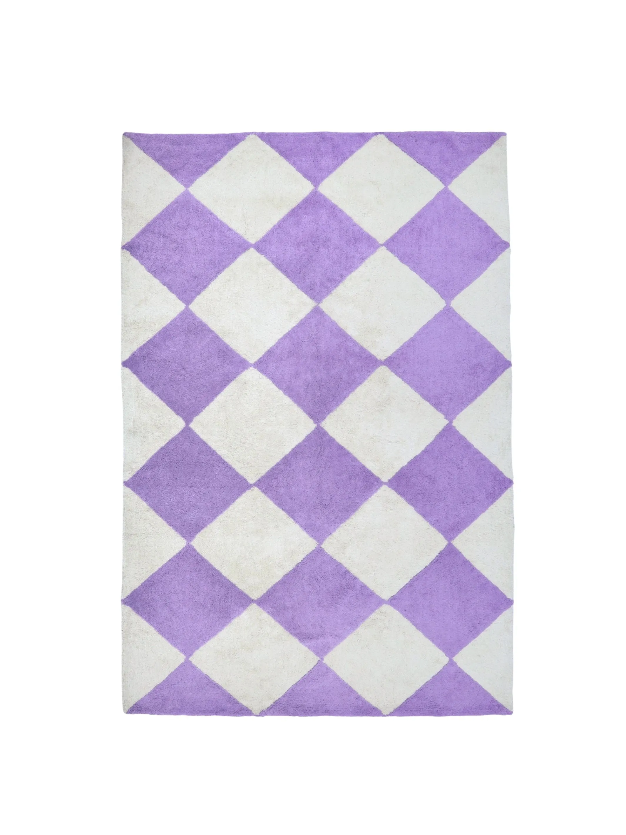 Lavender Purple Checker Rug