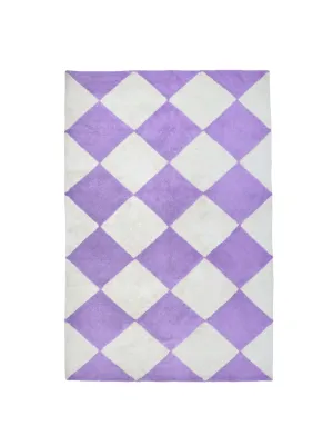 Lavender Purple Checker Rug