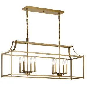 Morrigan 41 in. 8 Lights Chandelier Brass Finish
