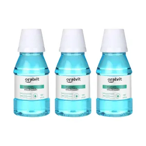 Oralvit Probiotic Total Care Mouthwash with Mild Mint | No Alcohol, No Burning Sensation, No Artificial Flavour | For Men & Women – 100ml (Pack of 3)