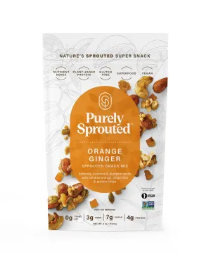 Orange Ginger Sprouted Nut and Seed Snack Mix