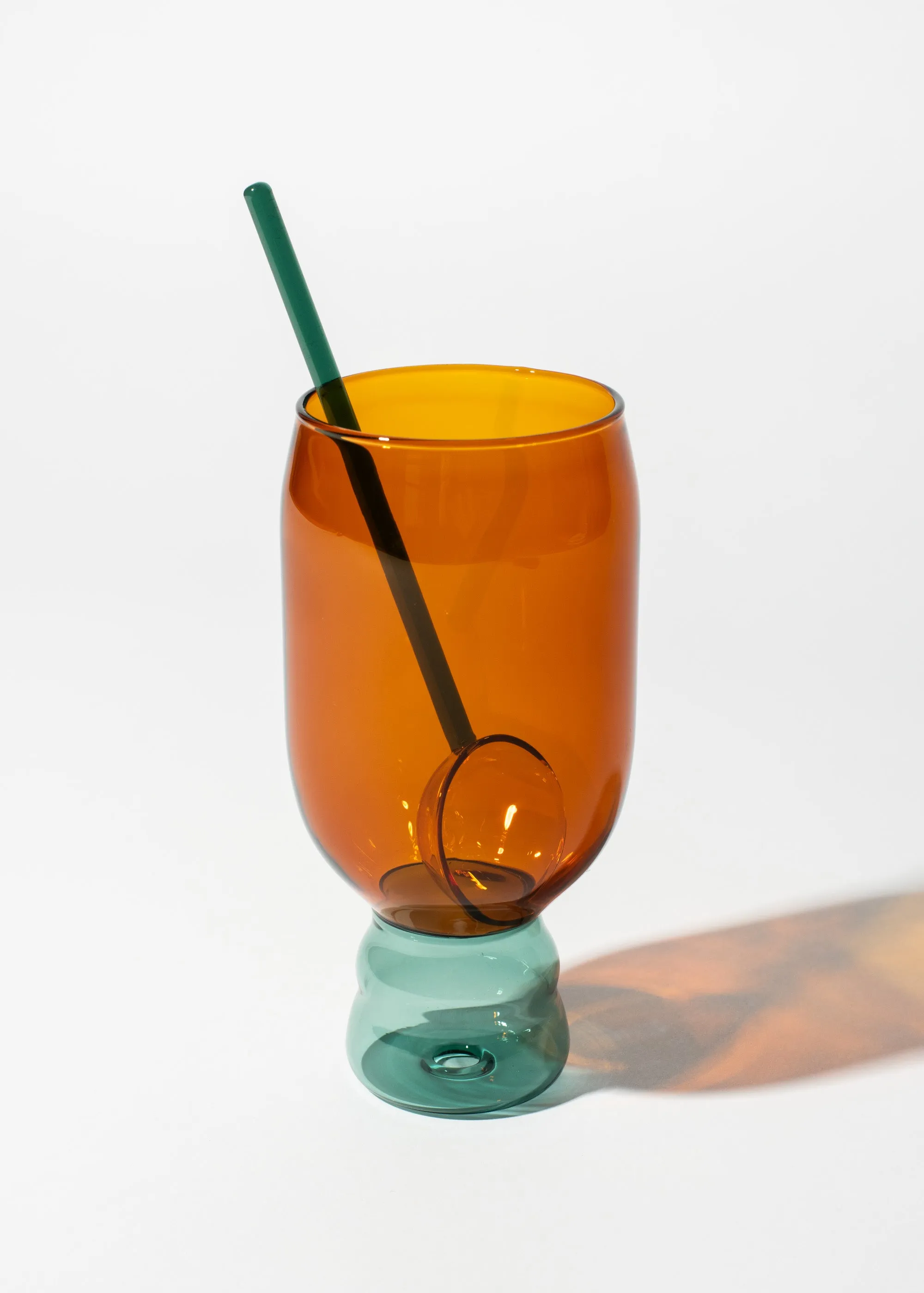 Orange Glass Spoon