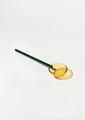 Orange Glass Spoon