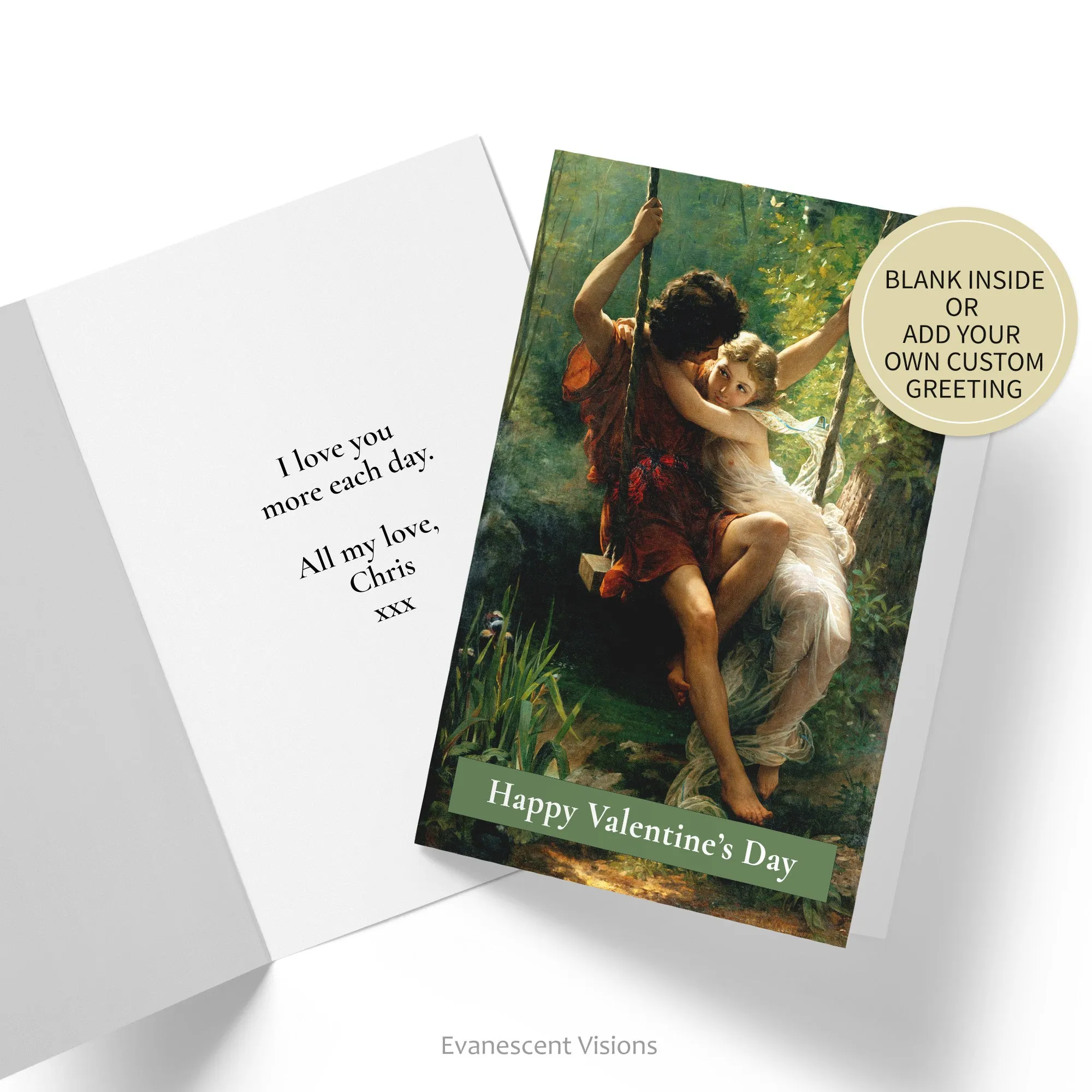 Personalised Romantic Love Painting Card