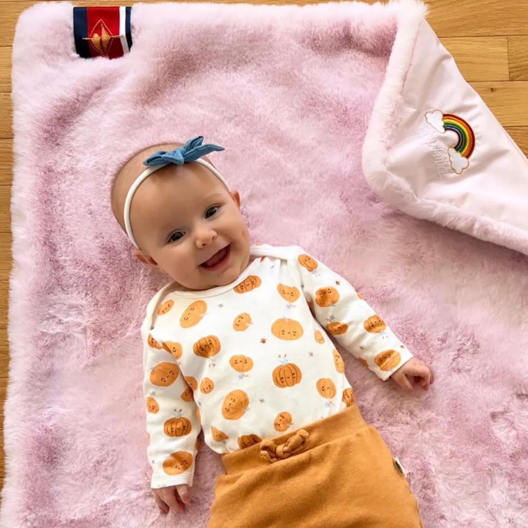 Pink Faux Fur Baby Blanket