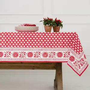 Pom Buti Red Tablecloth