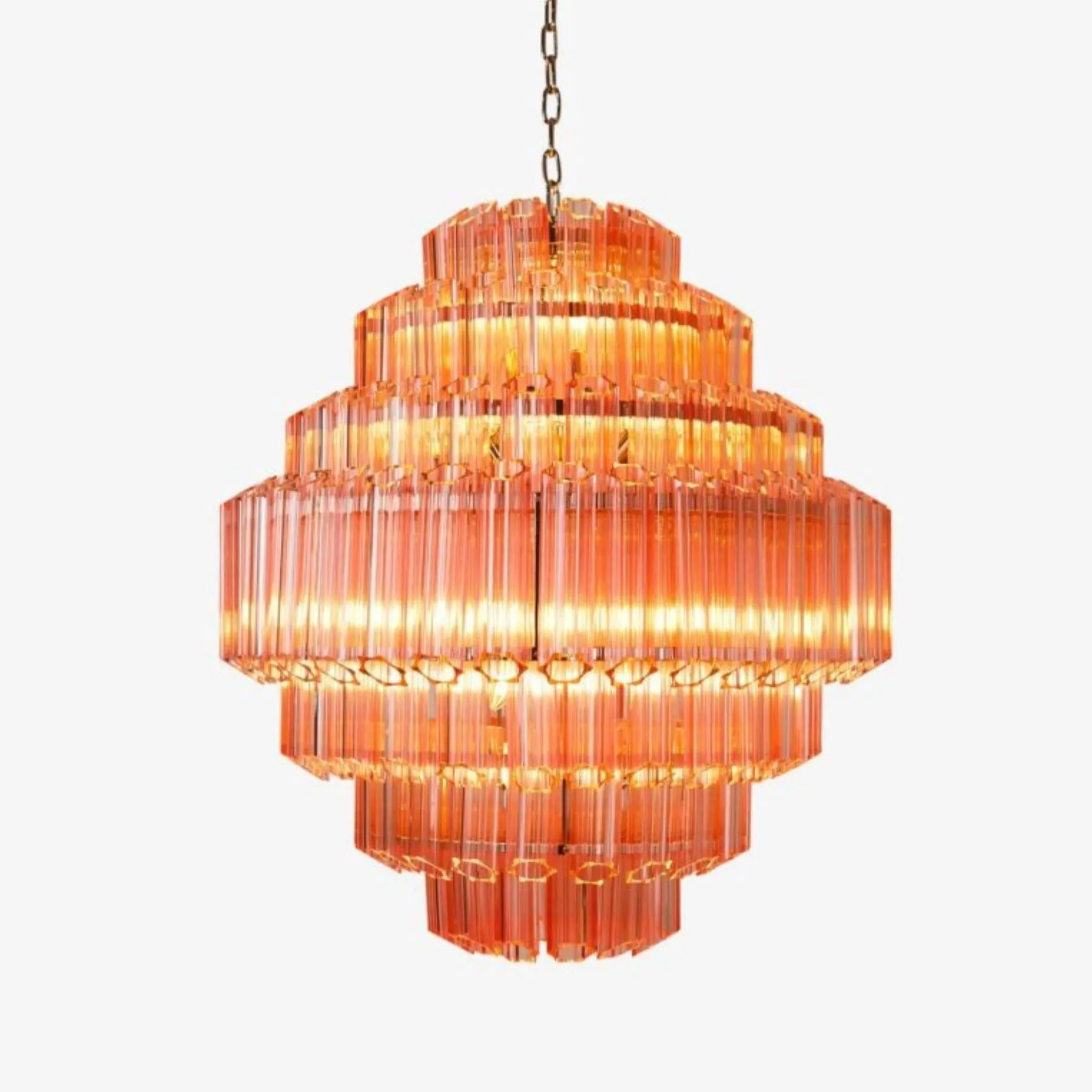 Pure White Lines Grande Palermo Chandelier