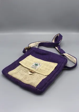 Purple Earthy Hemp Cross Body Passport Bag