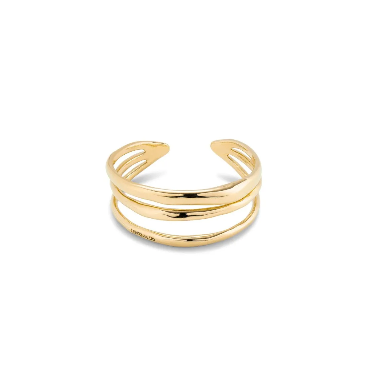 Rigid 18K gold-plated bracelet - PUL2440ORO