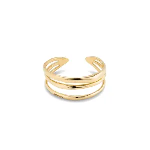 Rigid 18K gold-plated bracelet - PUL2440ORO